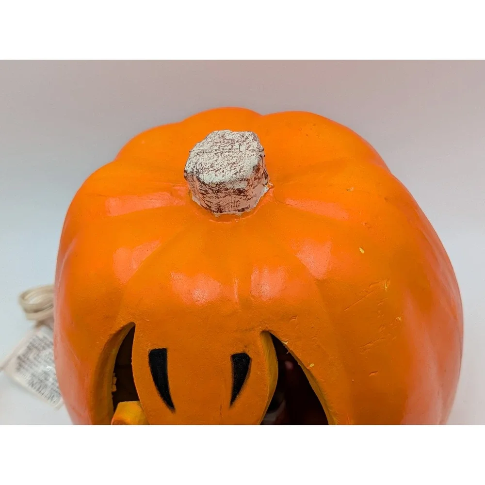 Paper Magic Group Jack O Lantern Orange‎ Vintage 1998 Light Up Pumpkin Decor a